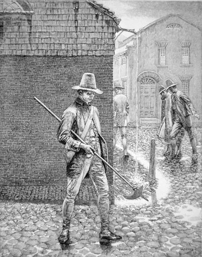 De New Yorkse politieagent van 1693 door American School