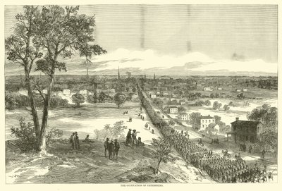 De bezetting van Petersburg, april 1865 door American School