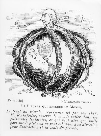 De octopus die de wereld wurgt, cartoon uit The Minneapolis Times, gereproduceerd in Lectures Pour Tous, 1902-03 door American School