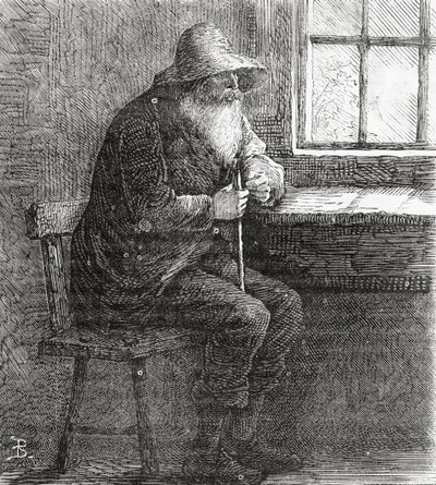 De Patriarch, illustratie voor een verhaal, Een Gemeenschap van Verschoppelingen, uit Appletons Journal, 23 maart 1872 door American School