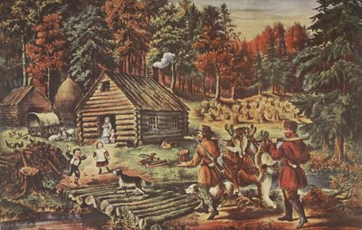 Het huis van de pioniers aan de westelijke grens door American School