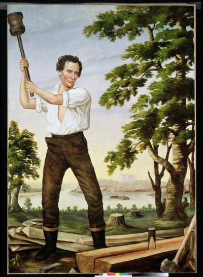 De Railsplitter, ca. 1860 door American School