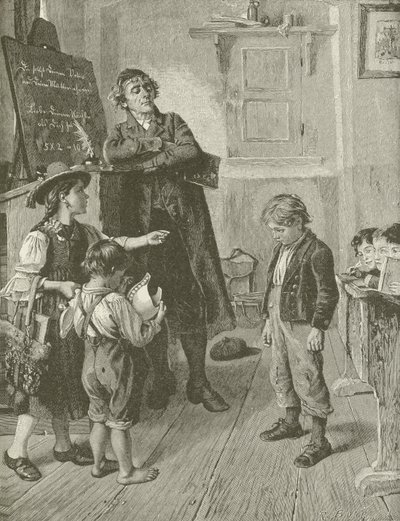 De Roekeloze Leerling, naar het schilderij van W Schutze door American School