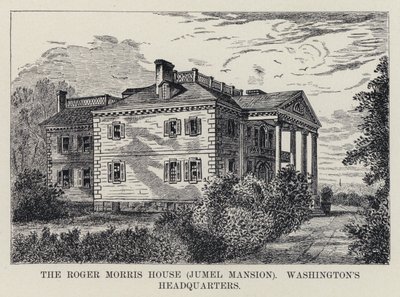 Het Roger Morris Huis, Jumel Mansion, hoofdkwartier van Washington door American School