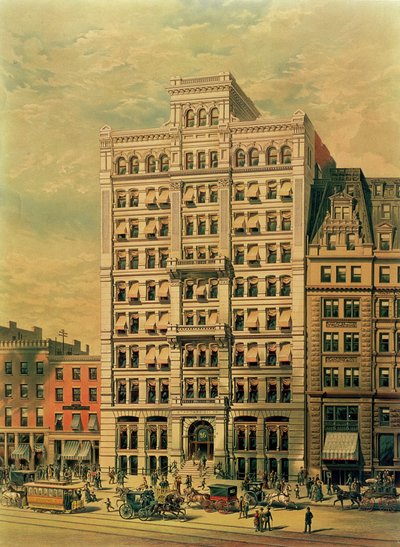 Het Standard Oil Company-gebouw, 26 Broadway, New York, uitgegeven door Root and Tinker, 1886 door American School