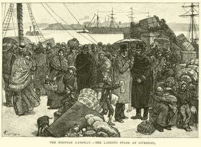De Westelijke Poort, de aanlegsteiger in Liverpool door American School