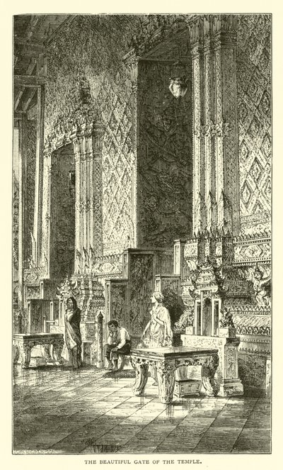 De prachtige poort van de tempel door American School