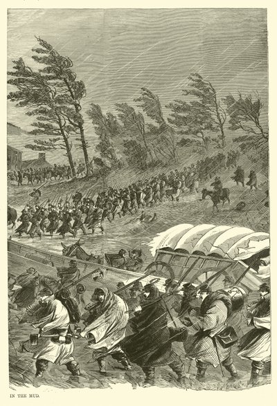 De campagne in de modder, januari 1863 door American School
