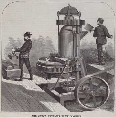 De grote Amerikaanse baksteenmachine door American School