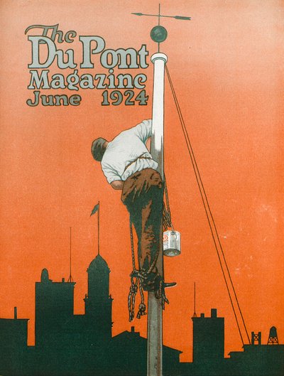 Er is geen alles-in-één verf, voorpagina van het DuPont Magazine, juni 1924 door American School
