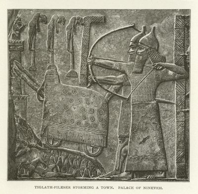 Tiglath-Pileser bestormt een stad, Paleis van Nineveh door American School