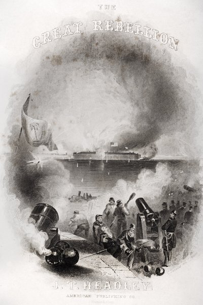 Titelpagina illustratie van De aanval op Fort Sumter in 1861, uit 