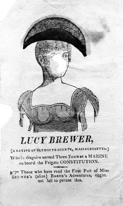 Titelpagina van The Adventures of Lucy Brewer gedrukt door Luther Wales, New York, 1815 door American School