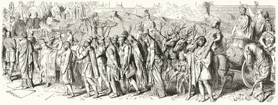 Triomfen, triomftocht van keizer Aurelianus (gravure) door American School