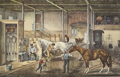 Trotting Cracks thuis, een modelstal door American School