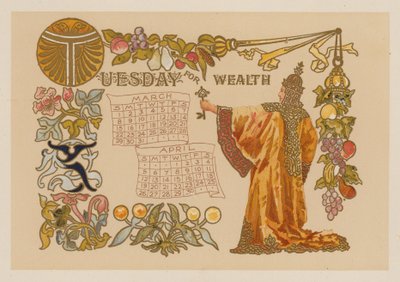 Dinsdag voor Rijkdom (chromolitho) door American School