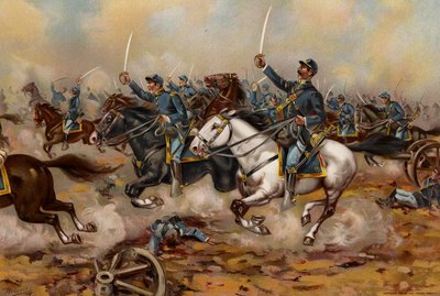US Army, Cavalerieaanval van de 5e Regulars, Gains Mill door American School