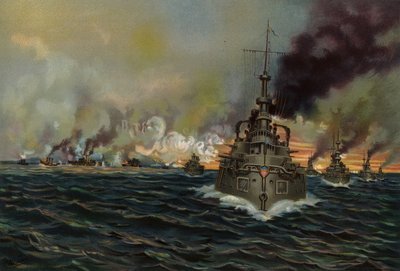US Navy, zeeslag bij Santiago, 3 juli 1898 door American School