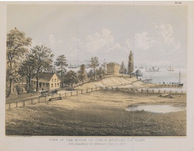 Uitzicht op het huis van Simon Aertsen de Hart, 1867 door American School