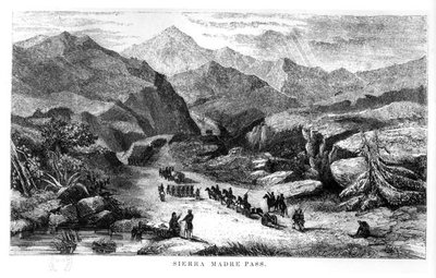 Uitzicht op de Sierra Madre Pass, gegraveerd door Bobbett & Edmunds door American School