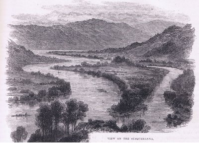 Uitzicht op de Susquehanna, illustratie uit Cassell