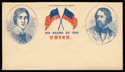 "Wij staan achter de Unie" ansichtkaart, c.1861-65 door American School