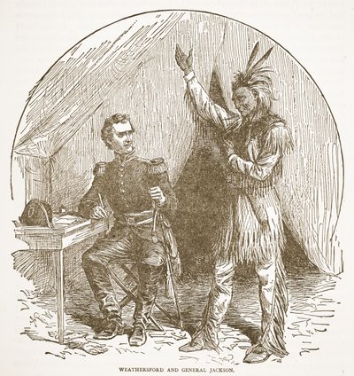 Weathersford en Generaal Jackson, uit een boek gepubliceerd in 1896 door American School