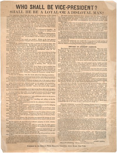 Wie wordt vice-president? George Pendleton vs. Andrew Johnson (verkiezing van 1864), 1864 door American School