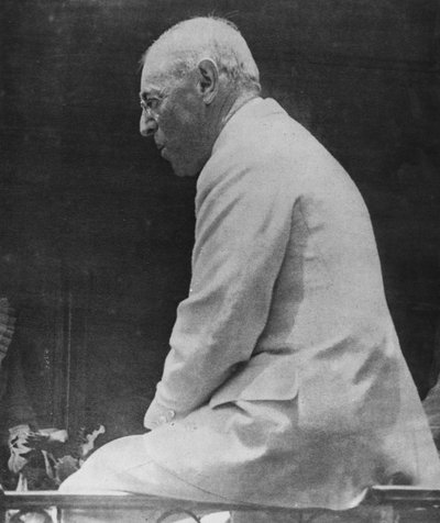 Woodrow Wilson (1856-1924) 28e president van de Verenigde Staten, uit Le Miroir, 1918 door American School