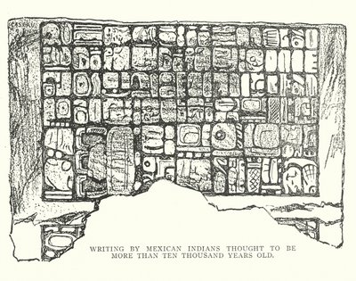 Schrift van Mexicaanse Indianen, vermoedelijk meer dan 10.000 jaar oud door American School