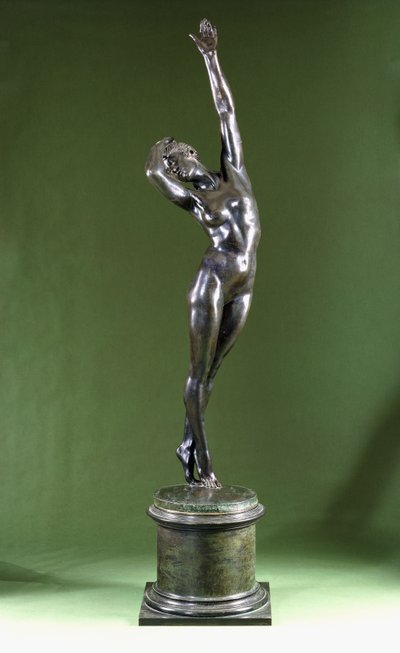 Een bronzen figuur van een naakte vrouw door Amleto Catoldi