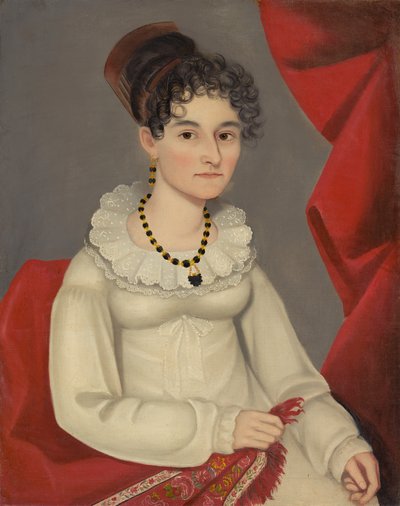 Portret van Catharine Couenhoven Clark, ca. 1819-20 door Ammi Phillips