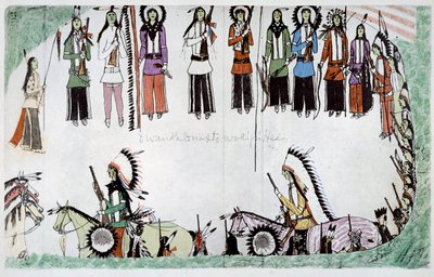 Smoothing the Place Dance, ca. 1889-1913 door Amos Bad Heart Buffalo