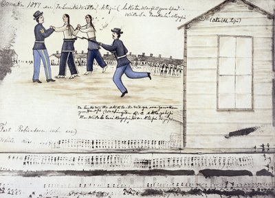 De dood van Crazy Horse in Fort Robinson, Nebraska door Amos Bad Heart Buffalo