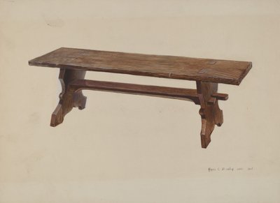 Moravische Kerkbank door Amos C. Brinton