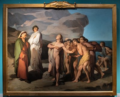 Dante en Casella door Amos Cassioli