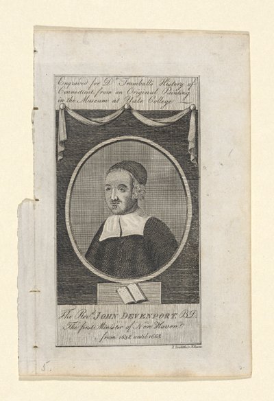 De dominee John Davenport door Amos Doolittle