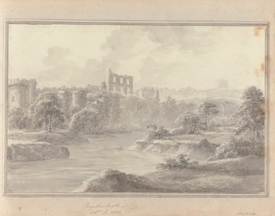 Uitzichten in Engeland, Schotland en Wales: Chepstow Castle, 15 oktober 1802 door Amos Green