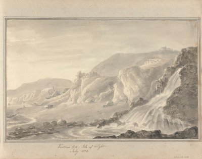 Uitzichten in Engeland, Schotland en Wales: Ventnor Cove, Isle of Wight, juli 1804 door Amos Green