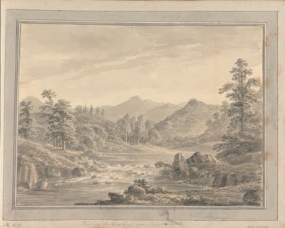 Uitzichten in Engeland, Schotland en Wales: Uitzicht op de Brathay bij Clappensgate door Amos Green