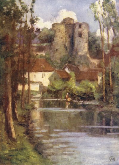 Montresor vanaf de Indrois door Amy B. Atkinson