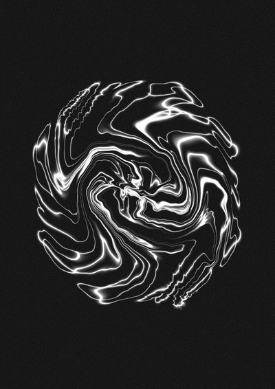 Elektrische vloeistofwervel door Amy Louise Baker