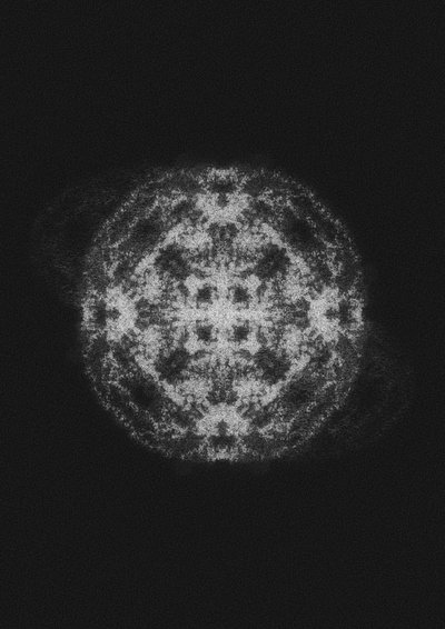 Gloeiende abstracte bol door Amy Louise Baker