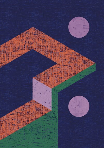 Moderne geometrische illusie door Amy Louise Baker