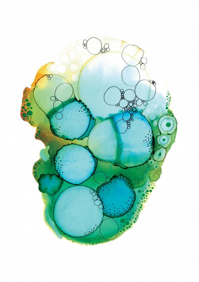 Biologische Aqua Bubbles door Amy Louise Baker