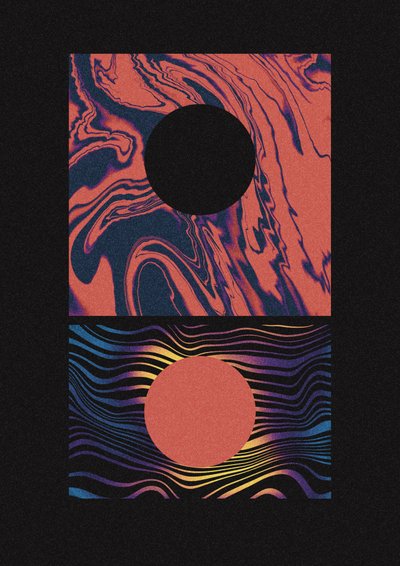 Levendig geometrisch duo door Amy Louise Baker