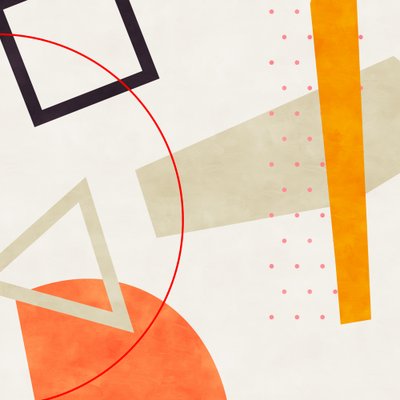 Midden Bauhaus-geometrie 6 door Ana Rut Bre