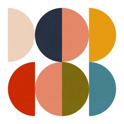 Geometrisch kleurenspel uit het midden van de vorige eeuw 1 door Ana Rut Bre