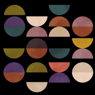 Middencirkels Terracotta Zwart 1 door Ana Rut Bre