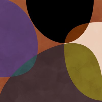 Middencirkels Terracotta Blck2 door Ana Rut Bre